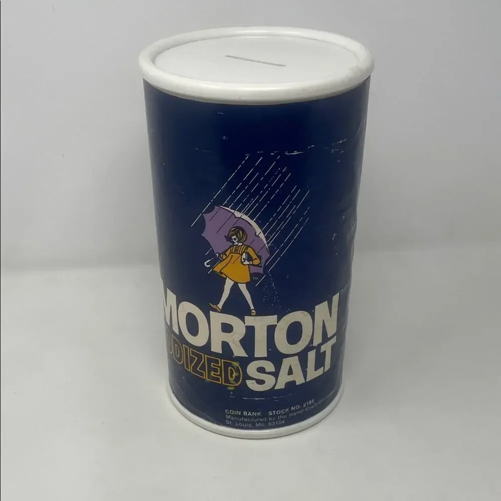 Vintage Morton Salt promotional coin bank
